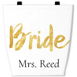 16x16 Canvas Tote with For The Bride design