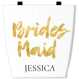 16x16 Canvas Tote with For The Bridesmaid design