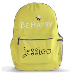Thumbnail for Custom Photo Backpacks with Be Happy design 1