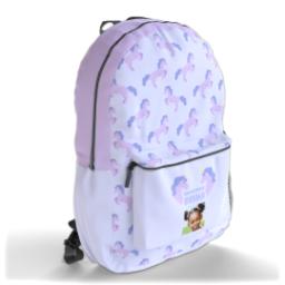 Thumbnail for Custom Photo Backpacks with Lavender Unicorn design 2