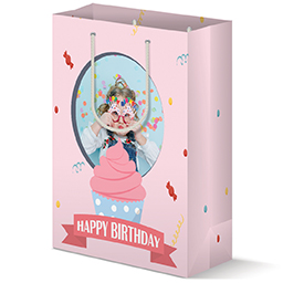 Gift Bag - Matte with Birthday Cupcake design
