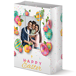 Gift Bag - Matte with Bright Eggs design