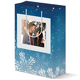 Gift Bag - Matte with Holiday Snowflake design