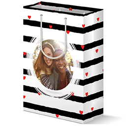 Gift Bag - Matte with Love Stripes design
