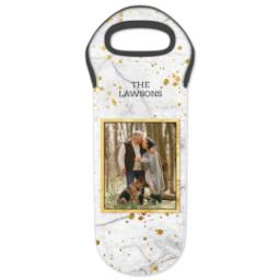 Thumbnail for Photo Wine Tote with Golden Splatter design 1