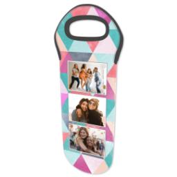 Thumbnail for Photo Wine Tote with Trendy Triangles design 2
