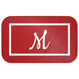 Photo Bath Mat - Large with Simple Monogram design