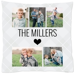 16x16 Throw Pillow with Bold Heart design