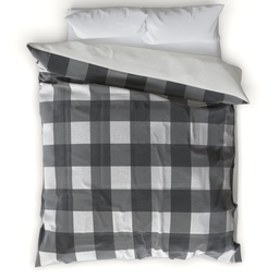 Microfiber Photo Comforter, Twin with Buffalo Check design