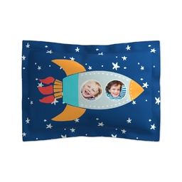 Microfiber Photo Pillow Sham, Standard with Rocket design