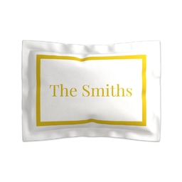 Microfiber Photo Pillow Sham, Standard with Simple Border Text design