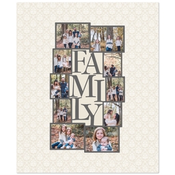 50x60 Plush Fleece Blanket with All About Family design