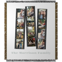 50x60 Photo Woven Throw with Filmstrip Collage design