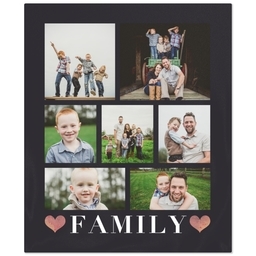 50x60 Fleece Blanket with Family Collage design