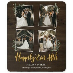 50x60 Sherpa Fleece Photo Blanket with Happily Ever After design