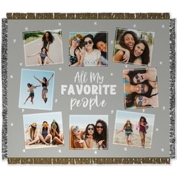 50x60 Photo Woven Throw with My Favorite People design