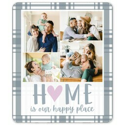 50x60 Sherpa Fleece Photo Blanket with Our Happy Place design