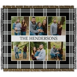 50x60 Photo Woven Throw with Simple Collage design