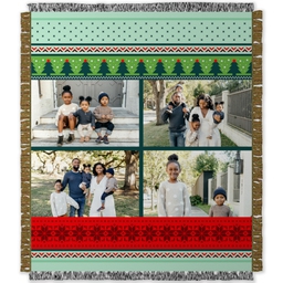 50x60 Photo Woven Throw with Ugly Sweater Season design