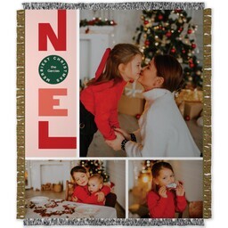 50x60 Photo Woven Throw with Giant Joy design