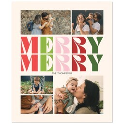 50x60 Fleece Blanket with Merry Homey Holiday design