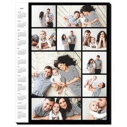 11x14 Collage Mounted Print with 2024 Custom Color Collage Calendar Mounted Photo design