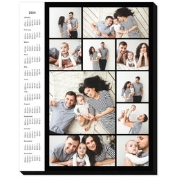 8x10 Same-Day Collage Mounted Print with 2024 Custom Color Collage Calendar Mounted Photo design