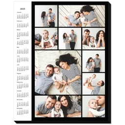 8x10 Same-Day Collage Mounted Print with 2025 Custom Color Collage Calendar Mounted Photo design