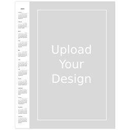 Poster Calendar, 11x14, Glossy Poster Paper with 2024 Calendar Poster: Upload Your Design design