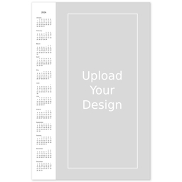 Poster Calendar, 20x30, Matte Photo Paper with 2024 Calendar Poster: Upload Your Design design