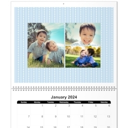 11x14, 12 Month Deluxe Photo Calendar with Baby Boy design