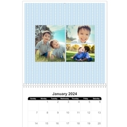 12x12, 12 Month Photo Calendar with Baby Boy design