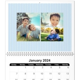 8x11, 12 Month Photo Calendar with Baby Boy design