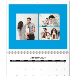11x14, 12 Month Deluxe Photo Calendar with Brights 2 design