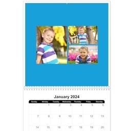 12x12, 12 Month Photo Calendar with Brights design