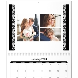11x14, 12 Month Deluxe Photo Calendar with Classic Elegance design
