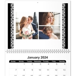 Same Day 8x11, 12 Month Photo Calendar with Classic Elegance design