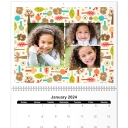 11x14, 12 Month Deluxe Photo Calendar with Daydream Girl design