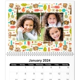 Same Day 8x11, 12 Month Photo Calendar with Daydream Girl design