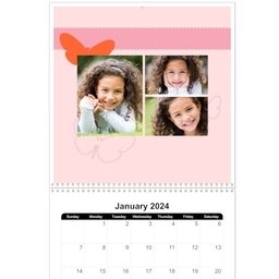 12x12, 12 Month Photo Calendar with Flutter design