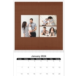 12x12, 12 Month Photo Calendar with Geo Patterns design