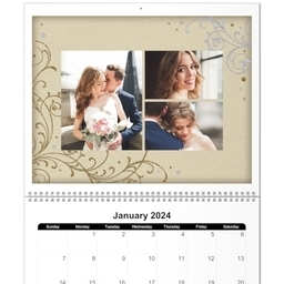 11x14, 12 Month Deluxe Photo Calendar with Glitter design