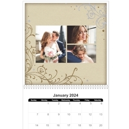 12x12, 12 Month Photo Calendar with Glitter design