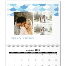 11x14, 12 Month Deluxe Photo Calendar with Hello There design
