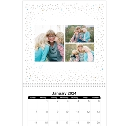 12x12, 12 Month Photo Calendar with Hint Of Gold design
