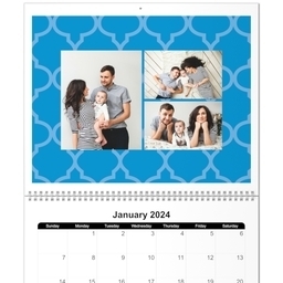 11x14, 12 Month Deluxe Photo Calendar with Kraft Paper Pop design
