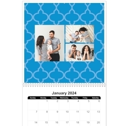 12x12, 12 Month Photo Calendar with Kraft Paper Pop design