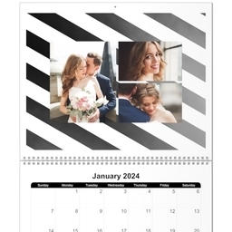 11x14, 12 Month Deluxe Photo Calendar with Metallic Kraft Pop design
