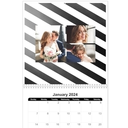 12x12, 12 Month Photo Calendar with Metallic Kraft Pop design