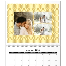 11x14, 12 Month Deluxe Photo Calendar with Metro Mod design